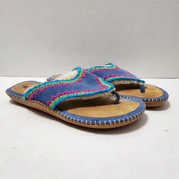 Acorn Thong Sandal with Sheepskin Lining - Size 9 - Picture 1 of 8